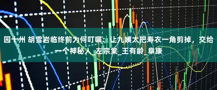 园十州 胡雪岩临终前为何叮嘱：让九姨太把寿衣一角剪掉，交给一个神秘人_左宗棠_王有龄_阜康